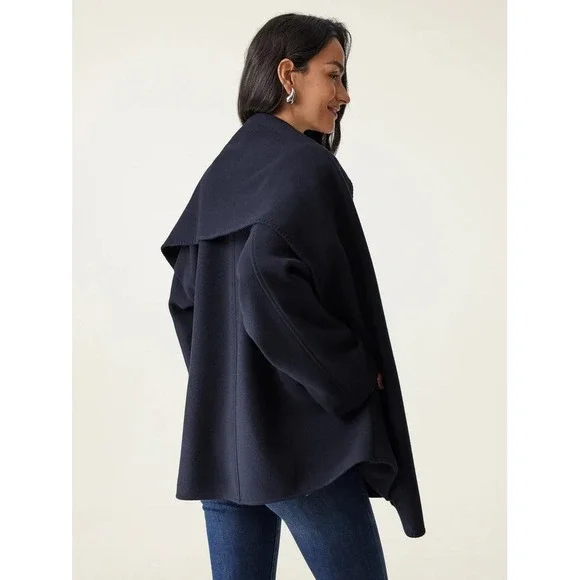 OGL CashSoft Oversized Scarf Jacket Plum Berry Women XS Cozy Modern Chic Comfort - Picture 16 of 16